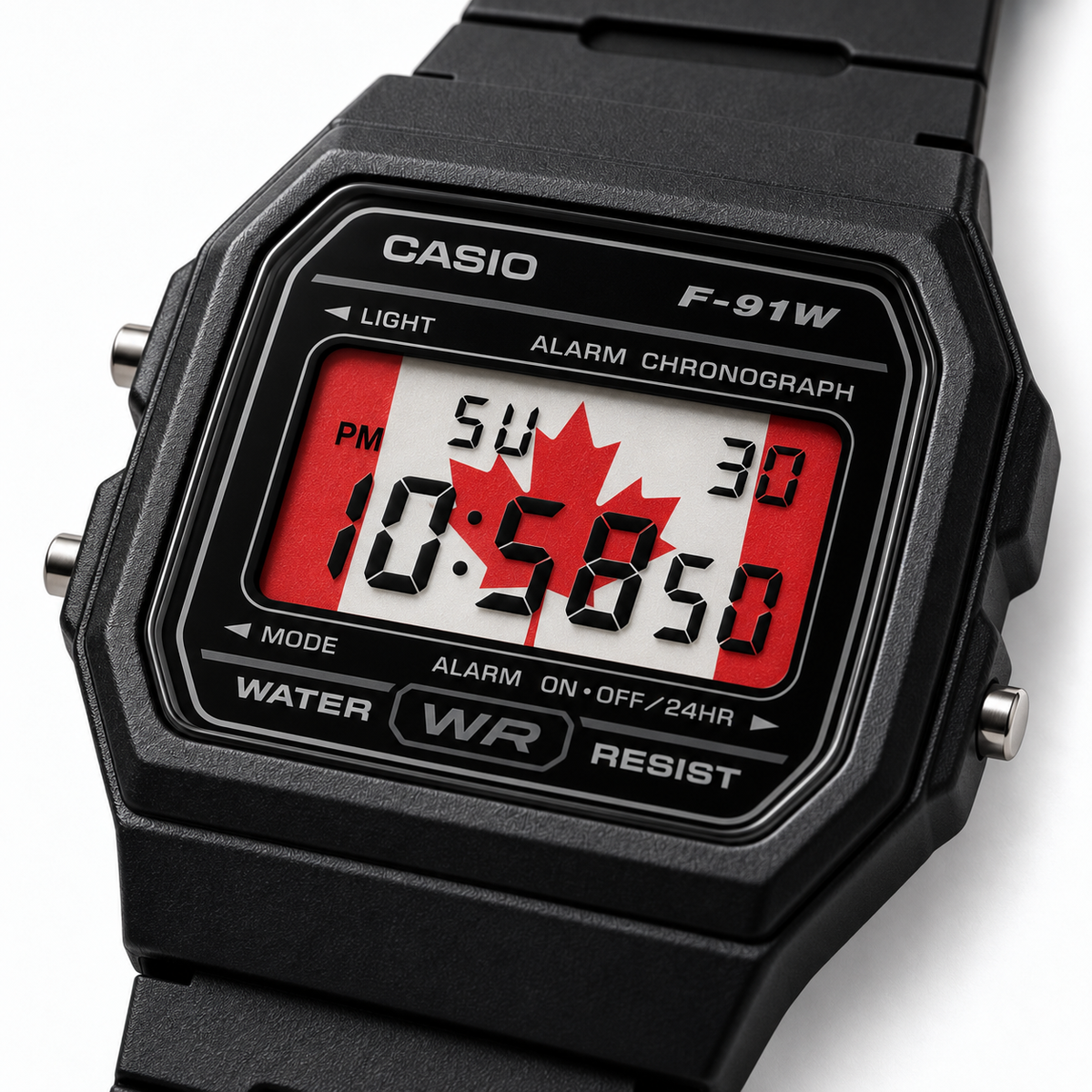 Canada Flag Custom Dial Digital Watch