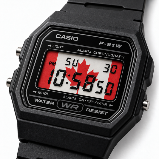 Canada Flag Custom Dial Digital Watch