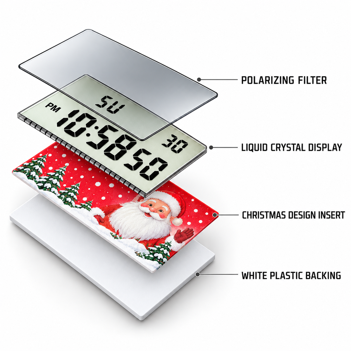 Christmas Custom Dial Digital Watch