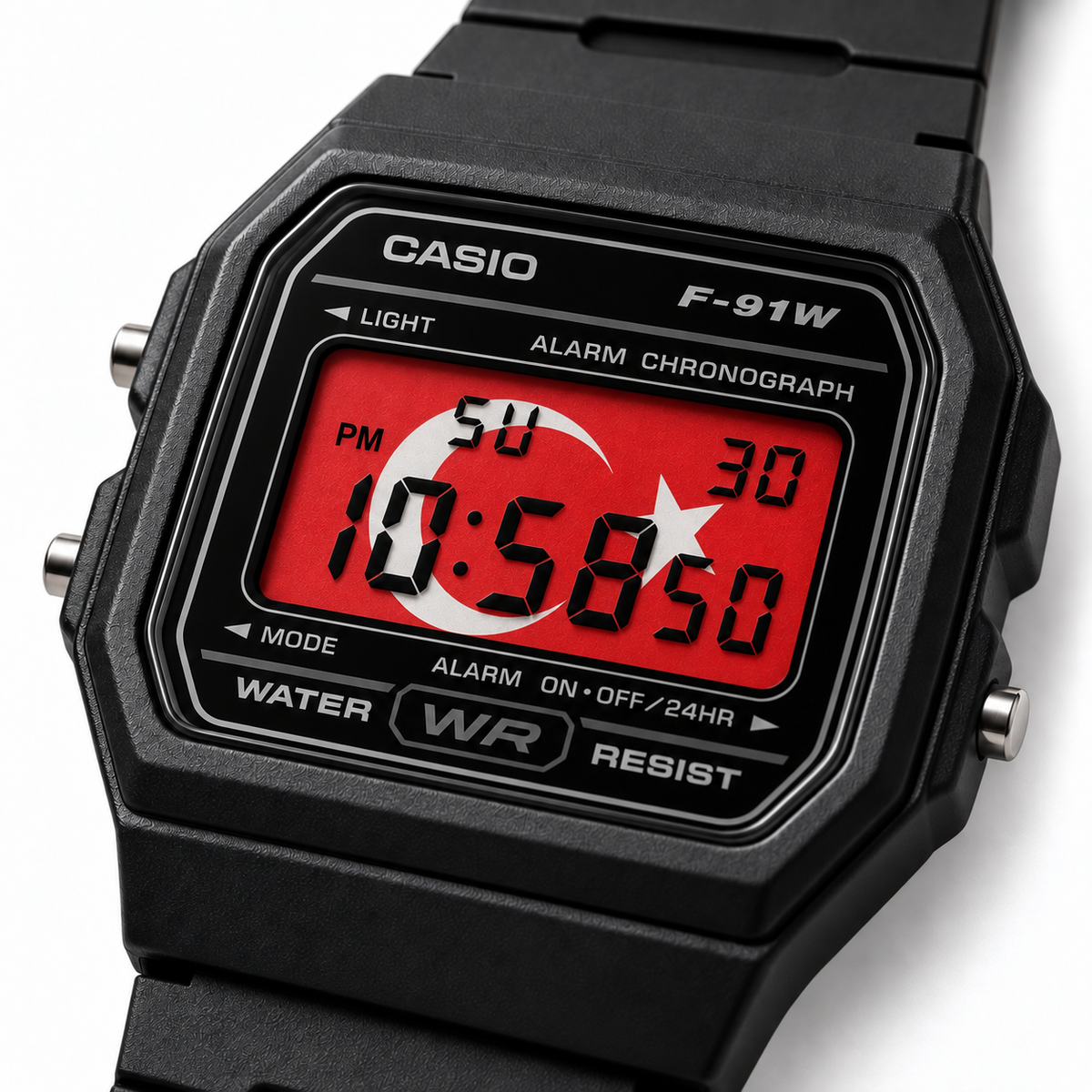 Türkiye Flag Custom Dial Digital Watch